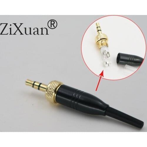 DIY 3.5mm 1/8" black Metal Shell Pro For Sony sennheiser Microphone Spare Plug adapter Stereo Screw Lock Connector