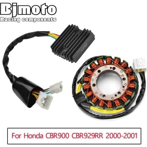 For Honda CBR900 CBR929RR CBR 900 929RR 2000-2001 Voltage Regulator Rectifier+Engine Magneto Stator Coil For Honda CBR-900 2000