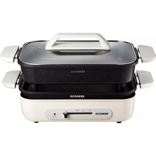 COOKER Multifunctional Cooking Pot, Household Electric Hot Pot, Separate Electric Barbecue Pot Hot Pot Electric