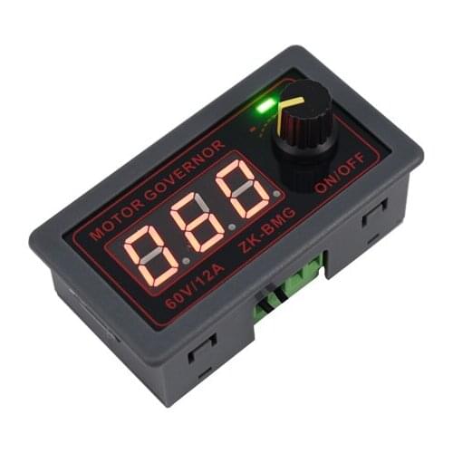 DC 9-60V 12v 24v 36V 48V 12A DC Motor Controller PWM Adjustable Speed Digital display encoder duty ratio frequency ZK-BMG