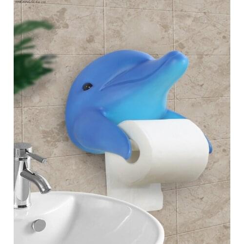 Creative toilet paper holder cute animal tissue box toilet paper roll paper holder wall toilet paper roll paper toilet paper tra