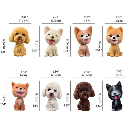 Bobble Head Puppy Dog Doll Cute Animal Crafts Ornaments Home Car Interior Decorations T3ED
