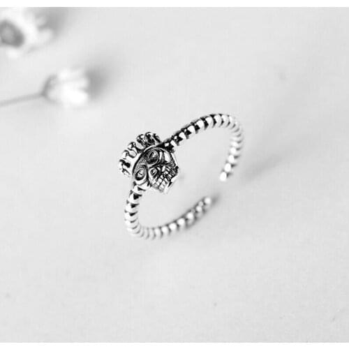 Miuoxion Retro Skeleton King Ring Personality Fashion Punk Party Jewelry For Women Feature Namour Charm Gift All Seasons