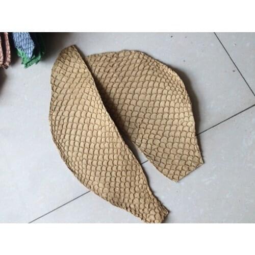 Genuine fish skin leather for shoe, light yellow color natural fish skin,FL-07