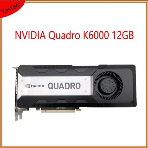 Quadro K6000 12GB For NVIDIA Professional Graphics Card for 3D Modeling, Rendering, Drawing, Design, Multi-screen Display