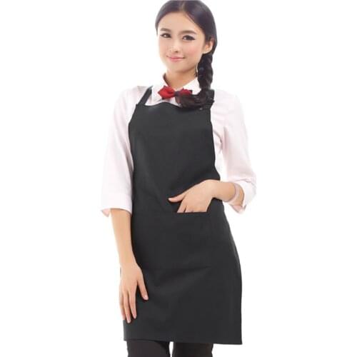 Sleeveless Simple Adjustable Plain Apron with Front Pocket Butcher Waiter Chefs Kitchen Cooking Craft Waterproof Stain-Resistant