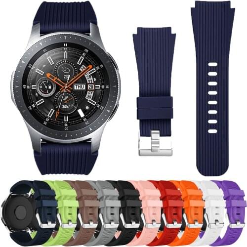 Sport Soft Silicone 22mm WristBands for Samsung Galaxy Watch 46mm Gear S3 Classic/ Frontier Replacement Smart Strap Wristband