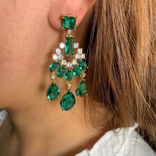 Luxury Famous Brand Fashion Drop Earrings Vintage Jewelry for Woman Party Gift