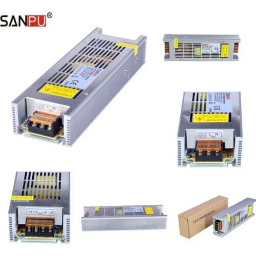 SANPU SMPS 300W Switch Mode Power Supplies 12V DC 25A LED Drivers 220V 230V AC-DC Lighting Transformers Fanless Indoor Wholesale