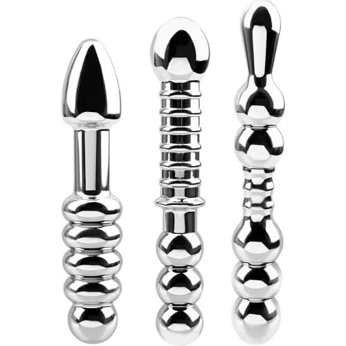 Sex Toys for Man Woman Stainless Steel Dildo Metal Anal Plug Dual Head Butt Plug Prostate Massage Anal Stimulation