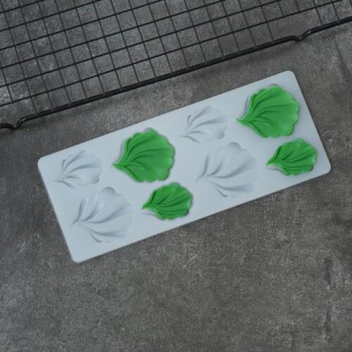Leaf Shape Silicone Mold For Chocolate Cake Decorating Ruffled Flower Petal Shaped Transfer Mould DIY Cake Top Decotation