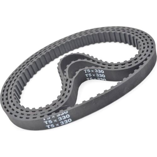 2PCS T5 Synchronous Timing Belt, C=300/325/330/340/350, Width 10/15/20mm, Teeth 60/65/66/68/70, Rubber