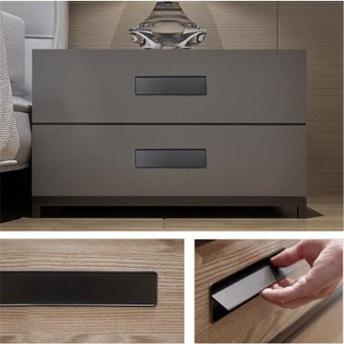 Concealed embedded drawer stealth handle Nordic modern minimalist wardrobe concealed zinc alloy handle