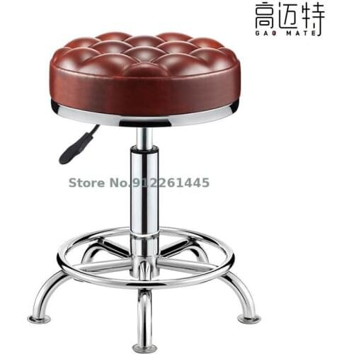 Stool round barber shop chair gallery dedicated massage bed technician beauty stool beauty salon leather cushion barber chair ro