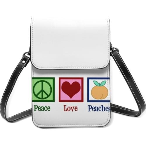 Peach Shoulder Bag Business Student Mobile Phone Bag Gift Aesthetic Leather Bags