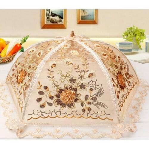 NEWYEARNEW 1piece Foldable Table Food Cover Umbrella Anti Fly Mosquito Kitchen Cooking Tools Meal Cover Wedding Gifts