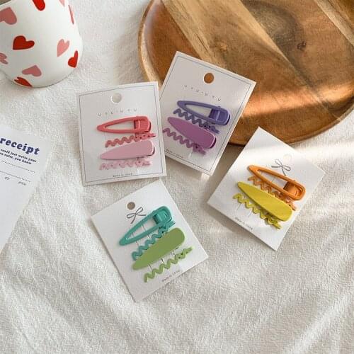 Candy Color Kawaii Hair Clips For Kids Girls Cute Sweet Children Hairpins Barrettes Hair Accessories Set Headwear For Baby