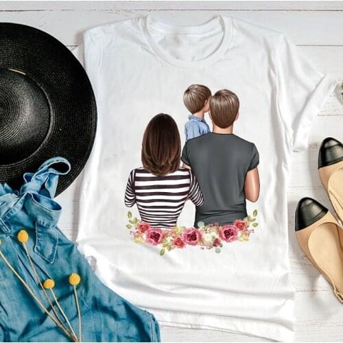 Women Graphic Floral Sweet Family Mom Mother Mama Summer Ladies Fashion 90s Print Female Clothes Tops Tees Tshirt T-Shirt