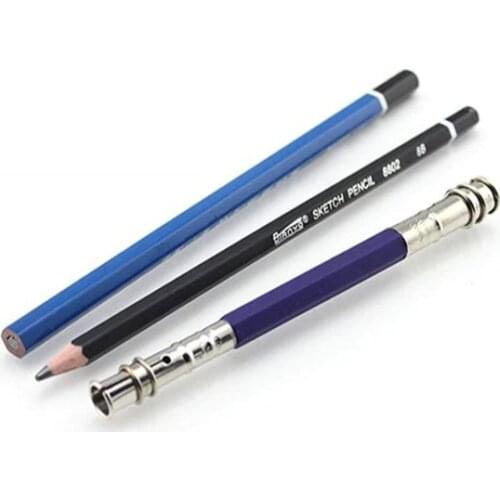 1pcs Adjustable Dual Head Pencil Extender Holder Sketch School Office Art Write Tool Pencil Lengthener Lengthening Tool