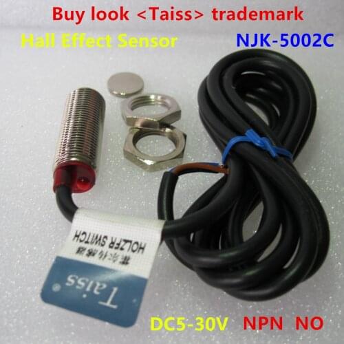 10PC NJK-5002C NPN NO 10mm Hall Effect Sensor DC5-30V Inductive Proximity Sensor Switch High Quality Induction magnetic Magne