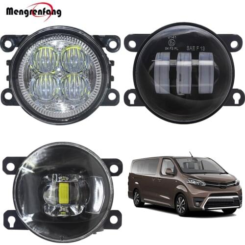 2 X Car Front Bumper Fog Light Assembly For Toyota Proace 2013 2014 2015 2016 LED Fog Lamp Daytime Running Light H11 12V
