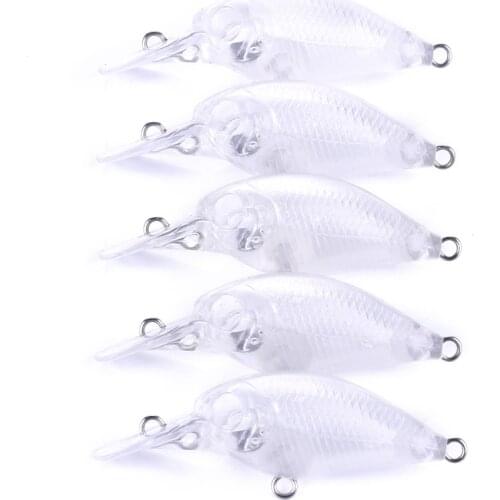 200PCS Embryo Body Unpainted 5cm 4.4g Crankbait Fishing Lures Pesca Fishing Tackle