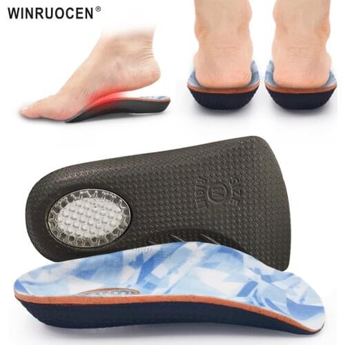 3/4 Arch support insole EVA for flat feet orthopedic half shoe insole X/O Leg insolent shoes cushion Plantar Fasciitis Foot Care