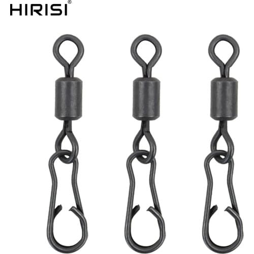 50x Carp fishing swivel with snaps interlock snap clips fishing hook snap Carp terminal tackle