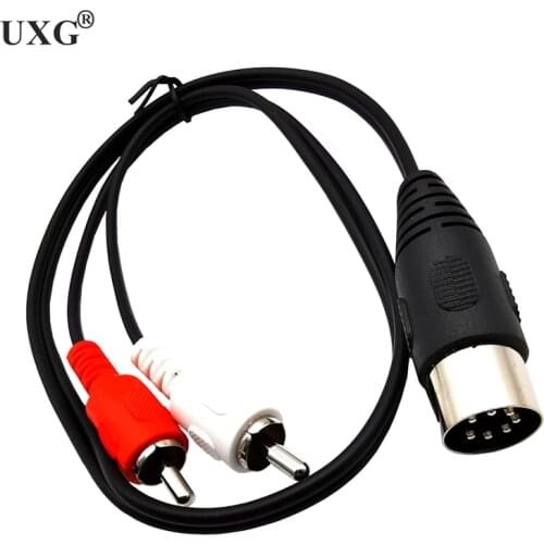 7 Pin DIN Male Public to 2 RCA Lotus Male Plug Old-Fashioned B&O TV Equipment Adapter Cable 50cm 150cm 5ft 1.5m