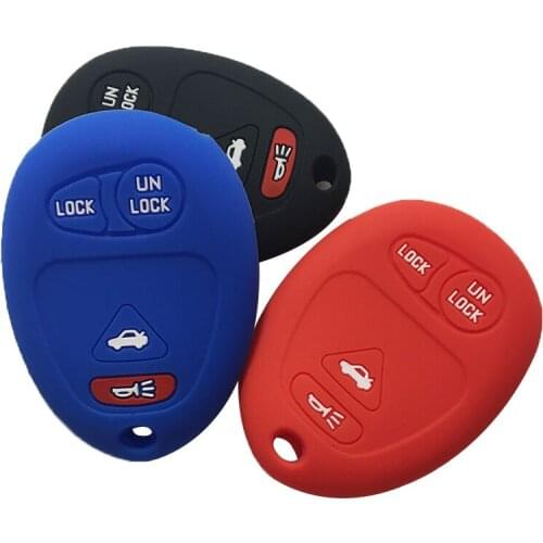 Silica Gel Car Key Cover for Buick Century Regal Rendezvous Key Holder Set for Chevrolet Silicone Bag for GMC for Hummer H3 Fob