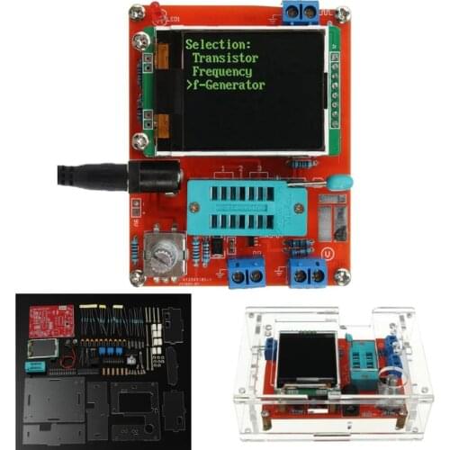 DIY/Assembled GM328 Transistor Tester Diode Capacitance LCR Generator With Case Kit - Assembled