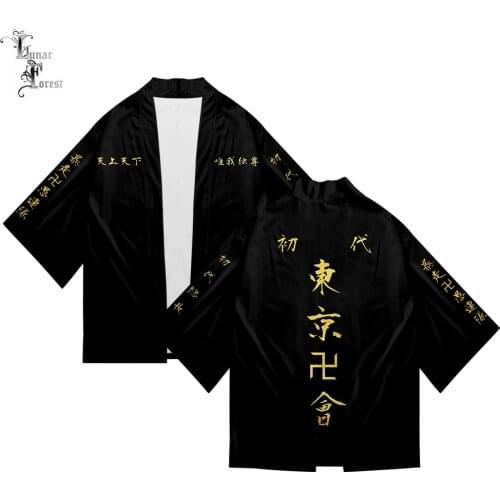 Tokyo Revengers Character 3D Printing Japanese Kimono Haori Yukata Cosplay Fashion Summer Casual Cool Short Sleeve Streetwear