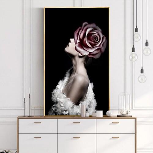 Beautiful porch decoration poster northern Europe background wall painting villa corridor corridor photo bedroom art figure pict