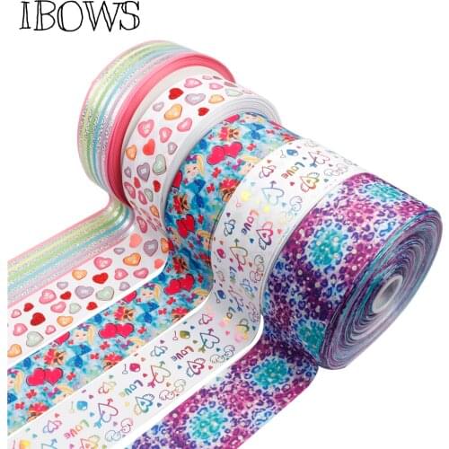 IBOWS 2yards 3" 75mm Grosgrain Ribbon Leopard Foil Printed Ribbon For Crafts DIY Hairbows Accessories Decorative Carfts Tape
