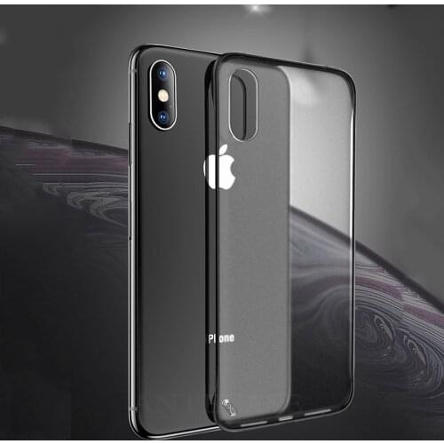 Fashion Transparent Hard Matte Cases For iPhone 11 Pro Xs Max XR X Case 6 6S 7 8 Plus Hard PC Back Cover Phone Back Clear Cases