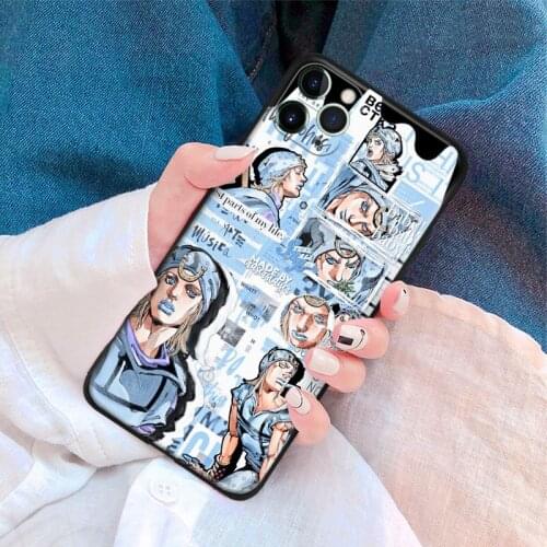 Johnny Joestar STEEL BALL RUN Glass Soft Silicone Phone Case FOR IPhone SE 6s 7 8 Plus X XR XS 11 12 Mini Pro Max Cover Shell