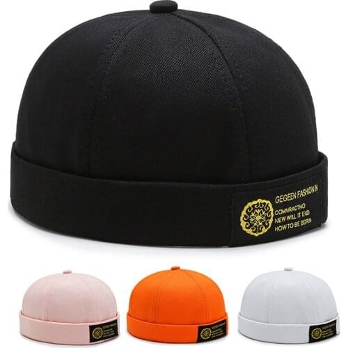 New GEGEEN FASHION Landlord Hat Men Women Retro Adjustable Literary Sailor Hip Hop Hat Patch solid skullies adjustable Beanies
