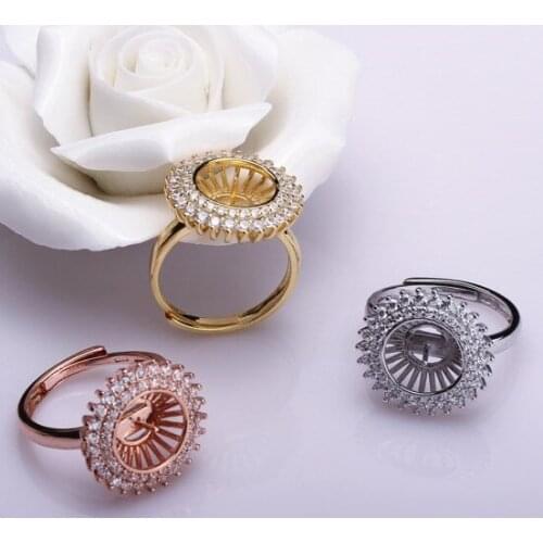 New Arrival Wholesale ADJUSTABLE Ring Mountings Base Findings Component Jewelry Settings Parts for Pearls Beads Stones