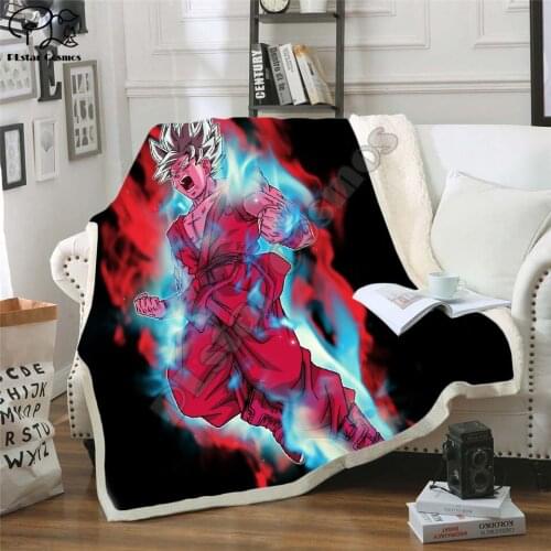 Anime 3D Printed Sherpa Blanket Couch Quilt Cover Travel Bedding Outlet Velvet Plush Fleece Blanket Bedspread style-10