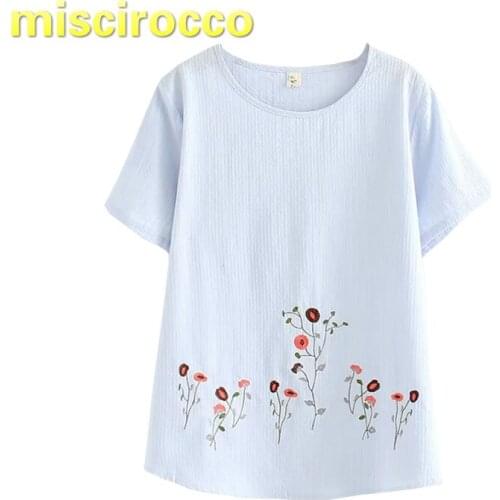 Maternity Clothings 4XL Cotton Shirt Embroidery Summer Women Top Pregnant Womens Summer Shirt Cotton Big Size Pregnancy Shirt