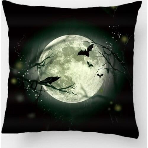 Full Moon With Bats And Crow Throw Pillow Case Decorative Cushion Cover Pillowcase Customize Gift By Lvsure For Car Sofa Seat