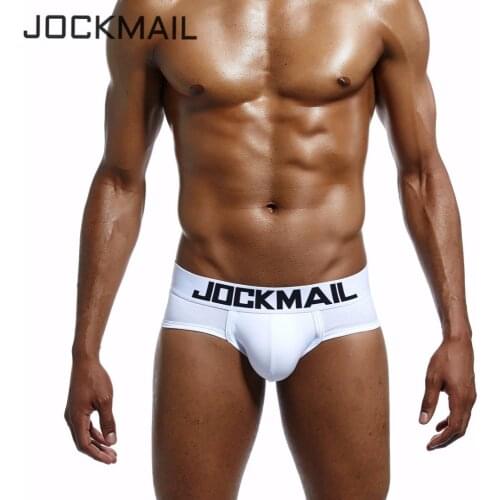 JOCKMAIL Brand Low Waist Sexy Men Underwear Briefs Gay Penis Pouch Wonderjock Men Bikini Brief panties Man Sleepwear Cotton