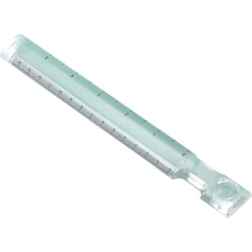 Magnification 2x Pocket size bar ruler magnifier Paperweight Magnifying Glass with Measuring Scale