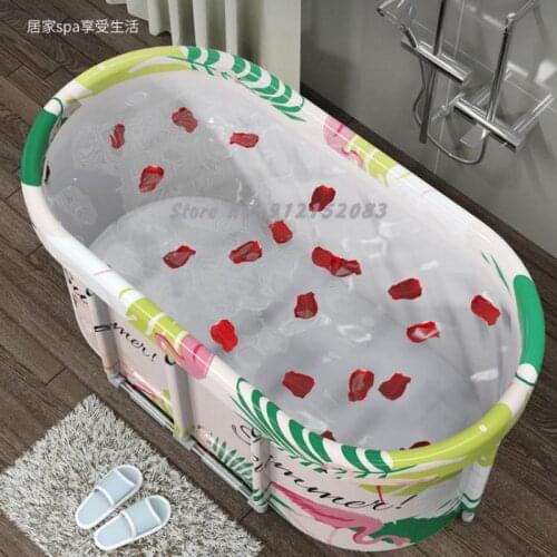 Bath Bucket Adult Folding Bath Bucket Adult Bathtub Household Bathtub Thickened Whole Body Bath Bucket Children Folding Bath Buc