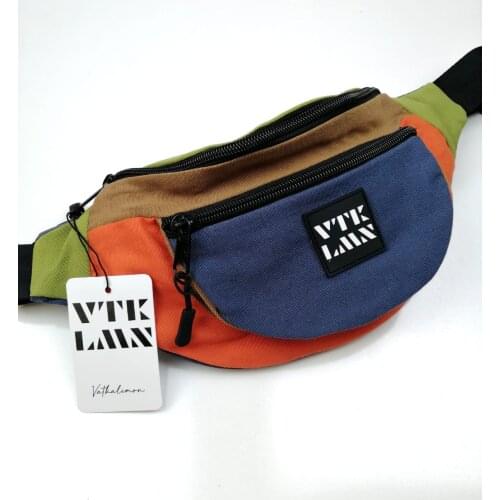 Unisex Waterproof Colorful Shoulder and Waist Bag Dark Blue Green Orange