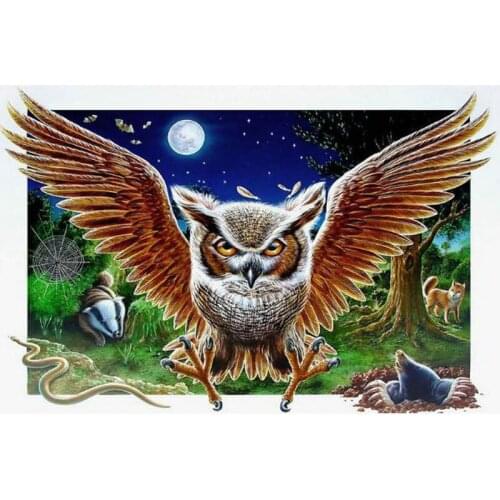 YIKEE diamond painting owl,cross stitch diamond,diamond mosaic paintings Y324