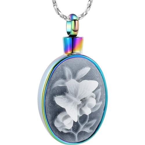 Butterfly Cremation Jewelry for Ashes Lockets Urn Necklace for Ashes Pendants Stainless Steel Keepsake Jewelry