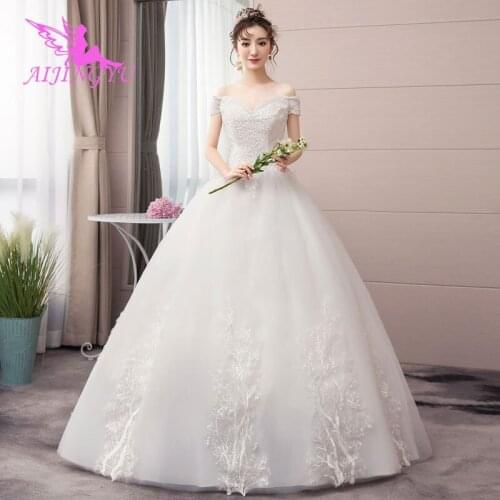 AIJINGYU Sexy Dreess Corset Beautiful Gothic Bridal Vintage Cord Lace For Gown New Dress Wedding Dresses