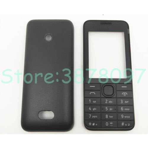 10Pcs/lot For Nokia 208 New Full Complete Mobile Phone Housing Cover Case+English Keypad+Logo