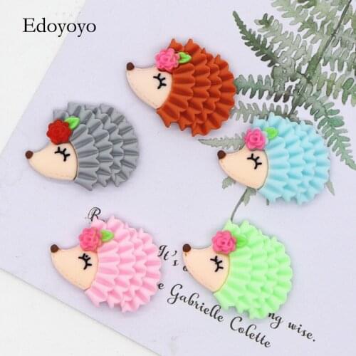 10pcs/lot Kawaii Flat Back Resin Hedgehog Cartoon Diy Decoration Crafts Accessories,DIY Handmade Materials 20032001